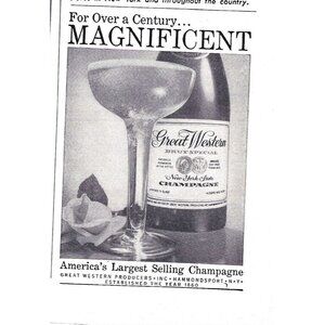 Great Western Brut Special Champagne Vintage Advertising Print 1960 ADVERT